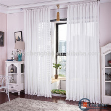 Cortinas y cortinas elegantes de tela de lino blanco de tela de lino
